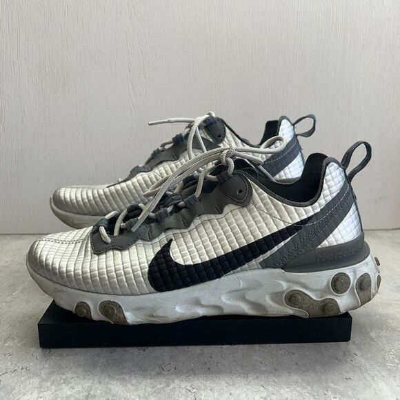 Nike React CI3835-001 Element 55 Silver Black Sneakers Shoes Womens Size 7.5 - Picture 1 of 10